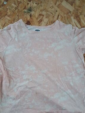 Old Navy Light Pink Tie-Dye Short Sleeve Tee
